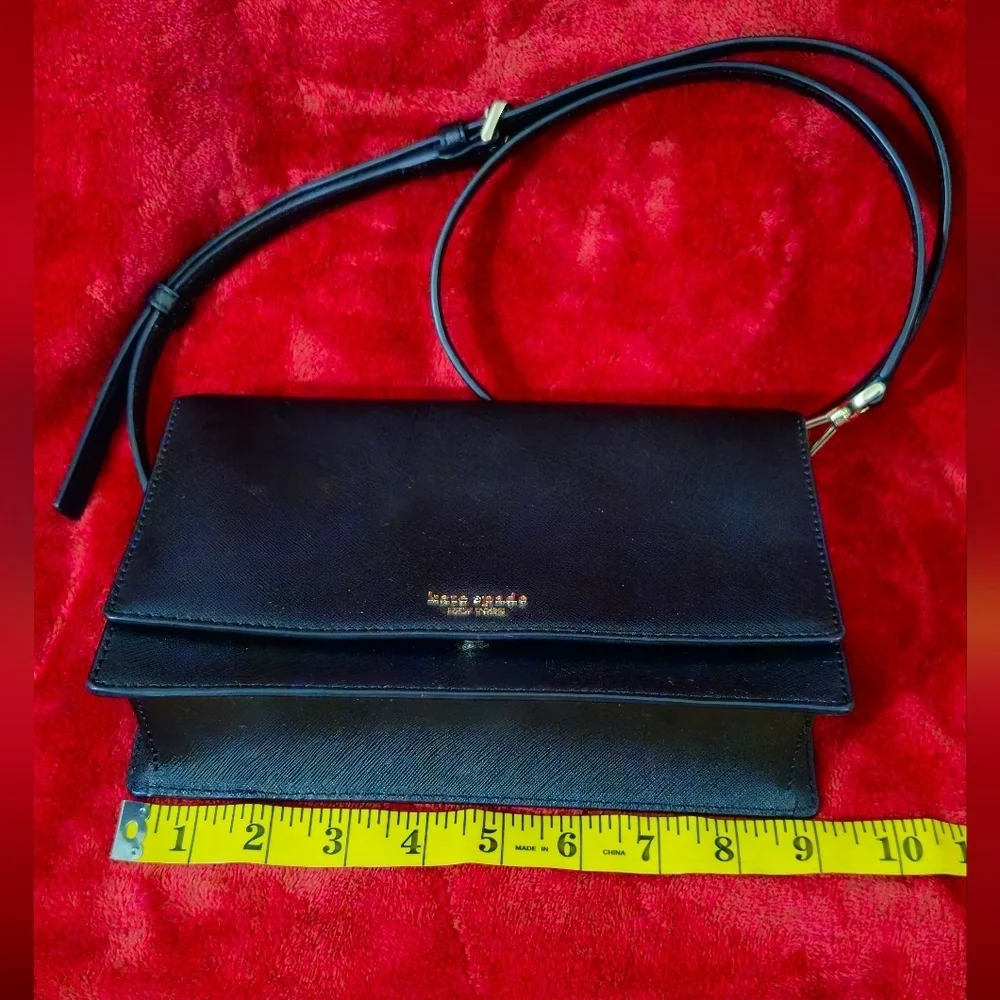 Kate Spade Cameron Black Leather Crossbody Bag